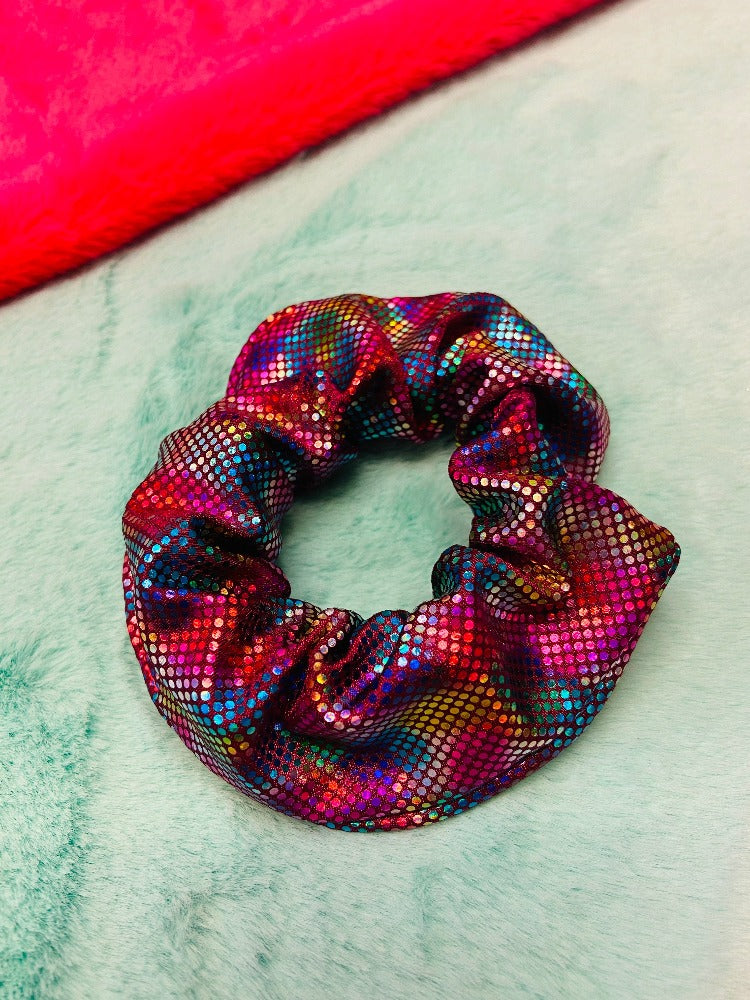 Scrunchie - Bordeaux Red Glitter