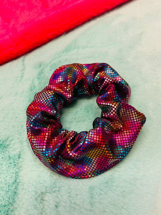 Scrunchie - Bordeaux Red Glitter