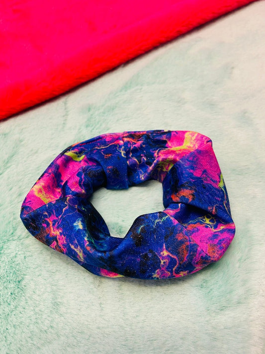 Scrunchie - Thunder Purple, Pink & Yellow