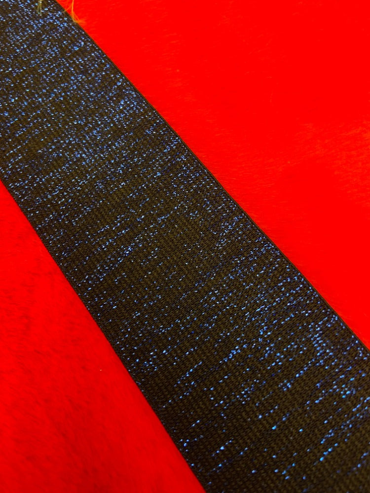 BELT ELASTIC blue GLITTER 80S GOLD