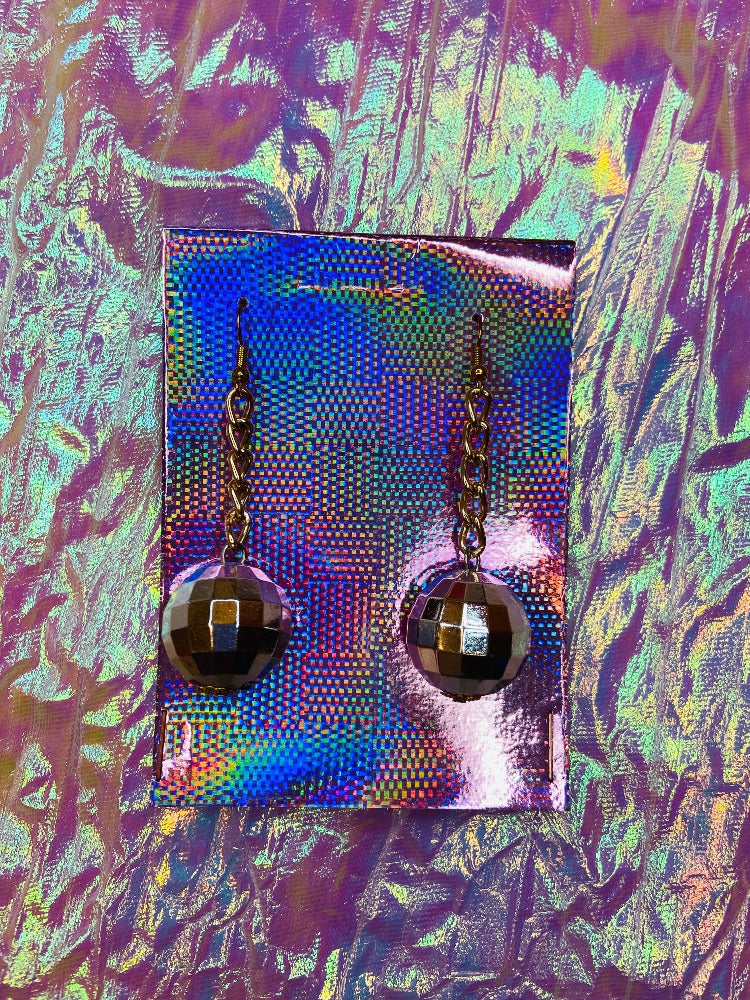 Earrings - Discoball - Silver