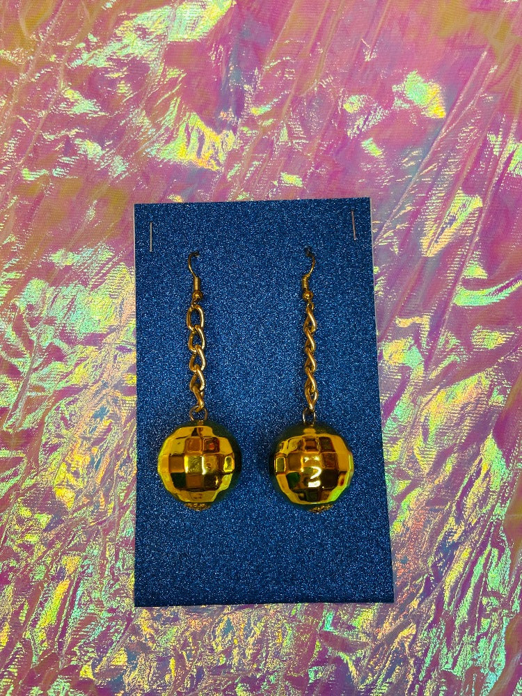 Earrings - Discoball - Gold