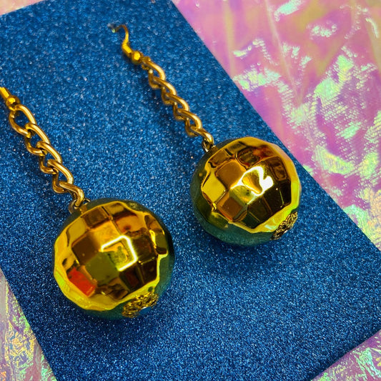 Earrings - Discoball - Gold