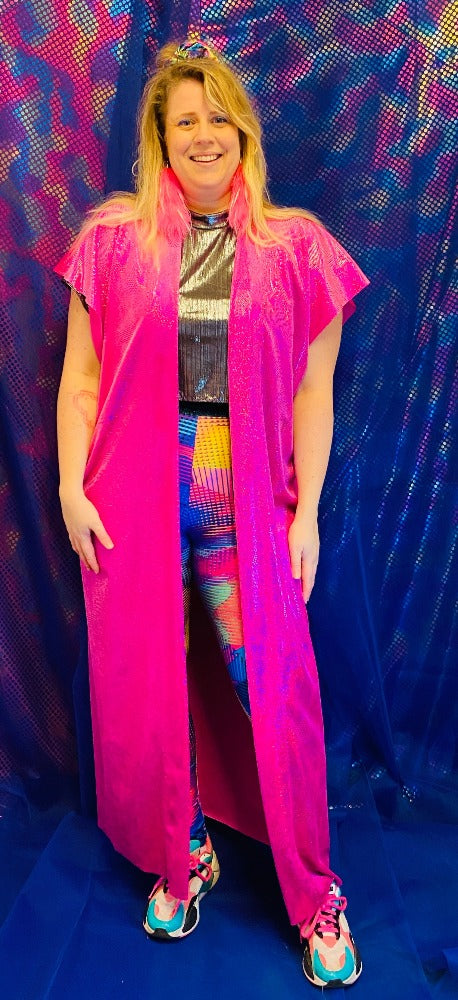 🌈 Handmade colorful Kaftan  - Pink Velvet Glitter  🧵One piece available!   🛒This product is finished and ready to send!  📏 One size. Model size is XL  🎨  Wanna have a custom made size or design? YOU can also choose for an other fabric or color!! Contact us! Info@sabinestaartjes.com