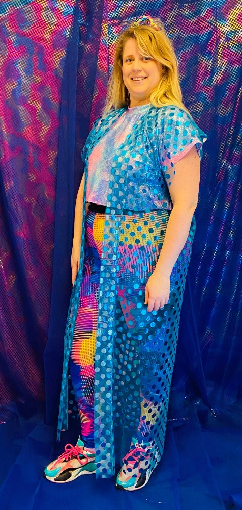 🌈 Handmade colorful Kaftan  - Blue Polkadot  🧵One piece available!   🛒This product is finished and ready to send!  📏 One size. Model size is XL  🎨  Wanna have a custom made size or design? YOU can also choose for an other fabric or color!! Contact us! Info@sabinestaartjes.com