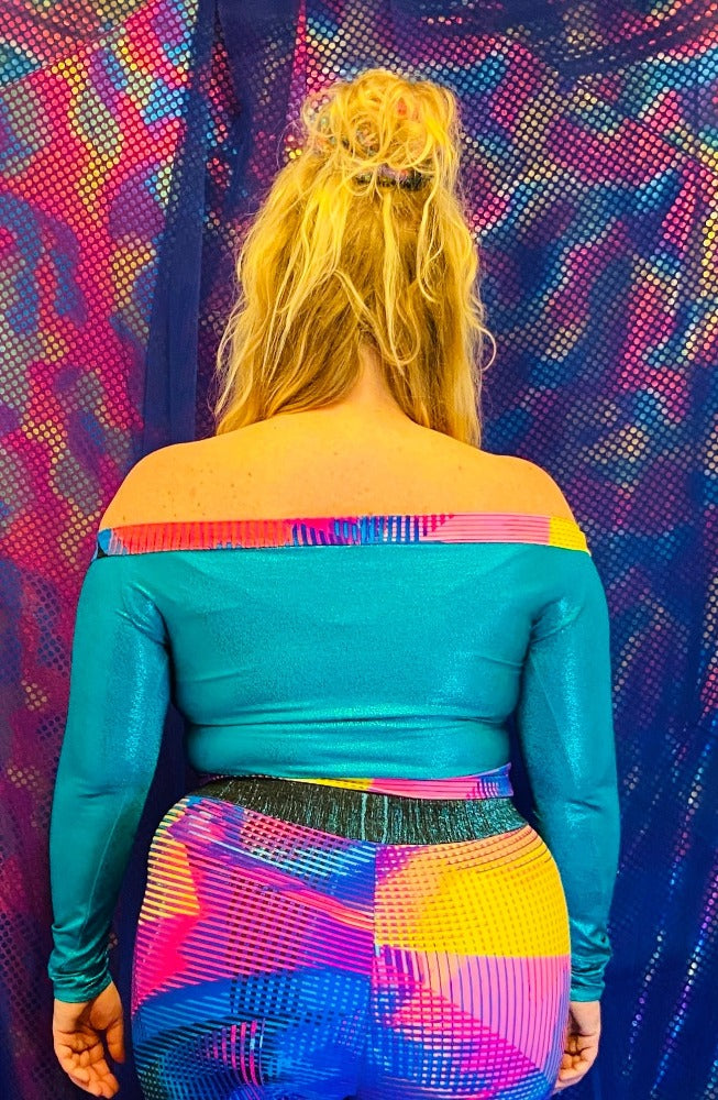 Strapless Top - Aqua Shine