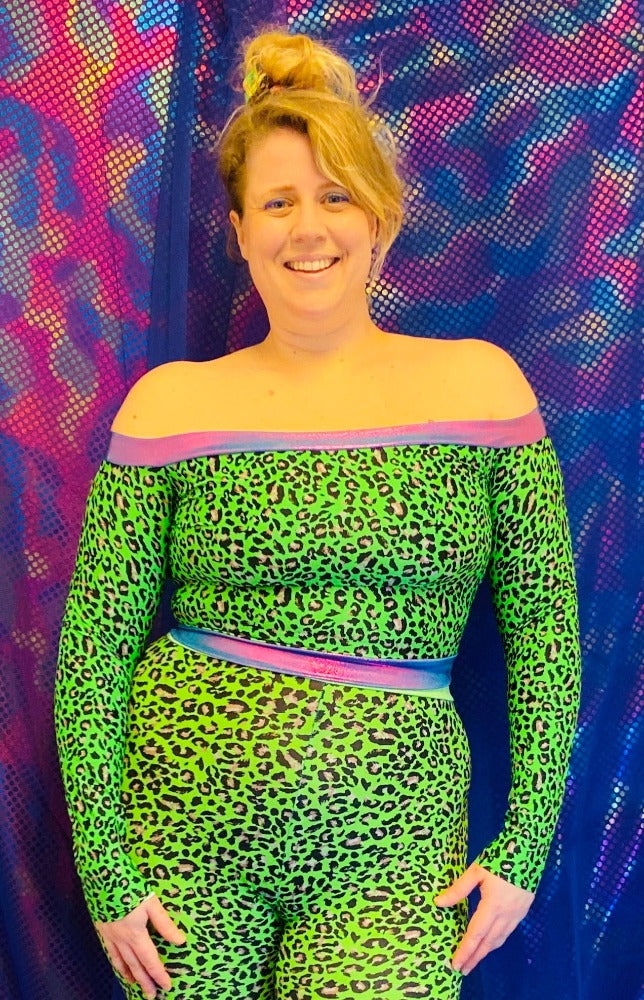Strapless Top - Leopard Green