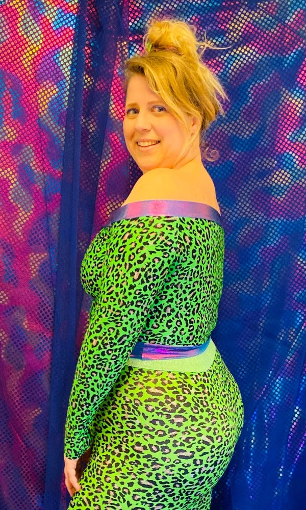 Strapless Top - Leopard Green