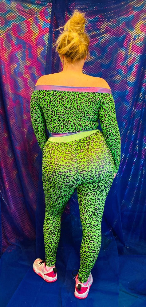 Legging - Leopard Green
