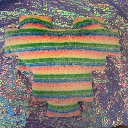 Cushion Heart - Rainbow Stripes