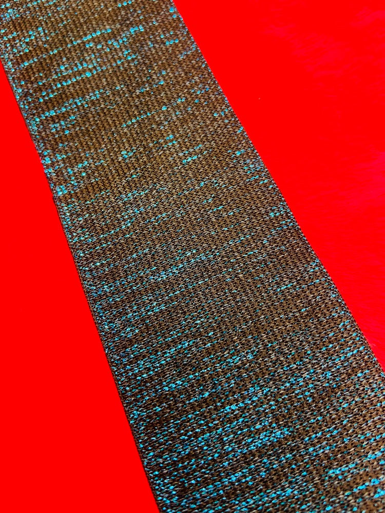 Belt - Aqua Glitter on Black