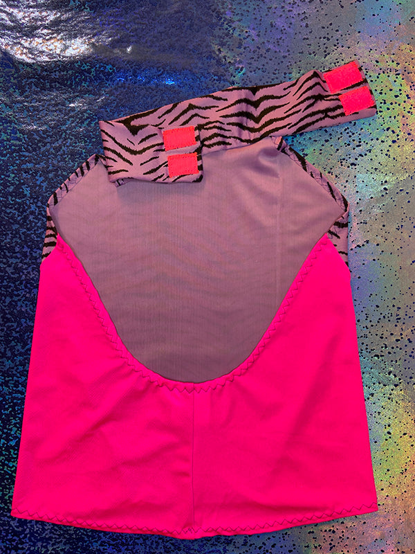 Turtleneck Top - Tiger Purple and Pink