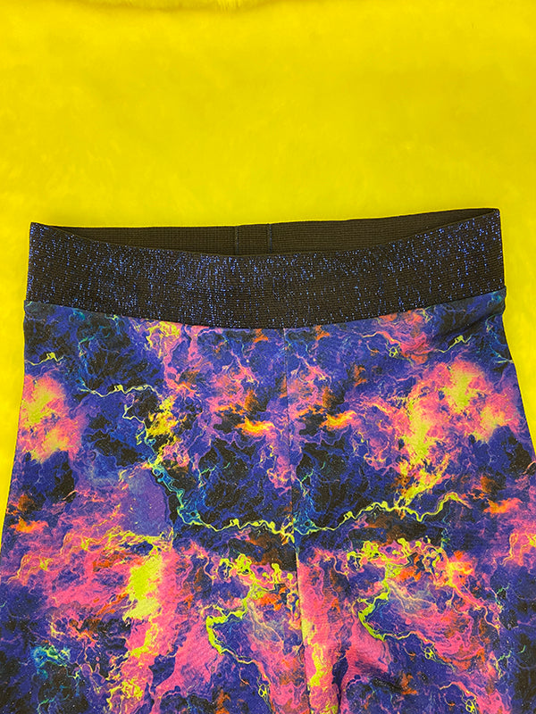 Legging - Thunder Purple, Pink & Yellow