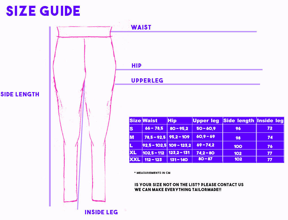 Legging - Thunder Purple, Pink & Yellow