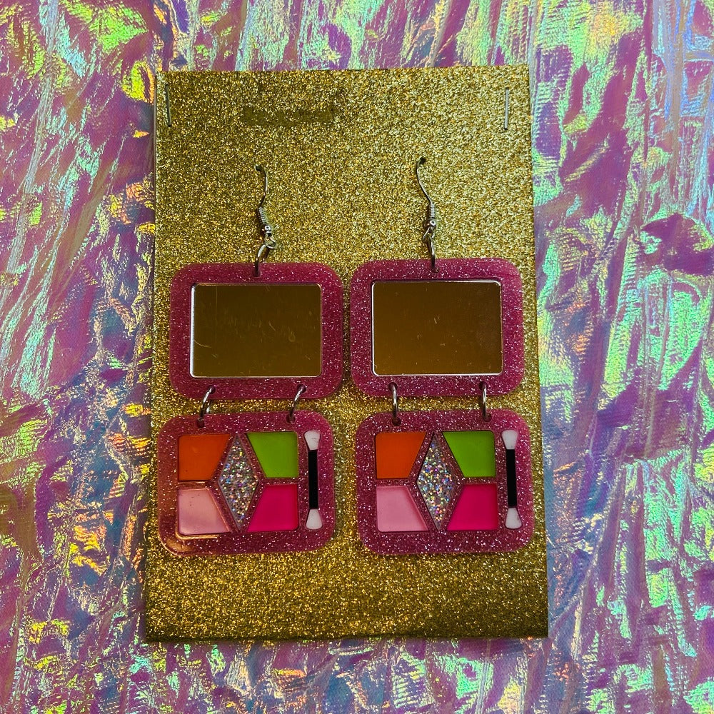 Earrings - MakeUp Set - Pink