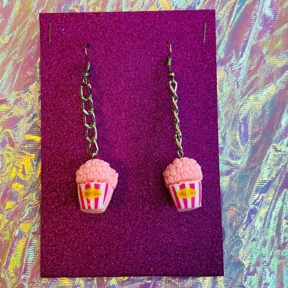 Earrings - Pink Popcorn