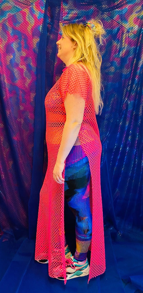 Dress - Neon Pink Mesh Studio Sabine Staartjes Dress - Neon Pink Mesh Studio Sabine Staartjes