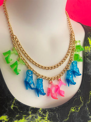 Necklace - Neon Doll Shoes